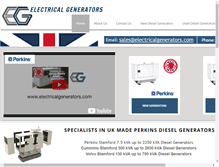 Tablet Screenshot of electricalgenerators.com